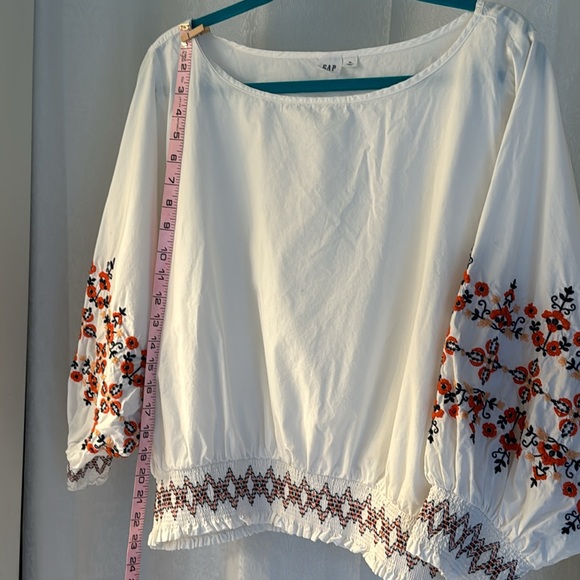 GAP EMBROIDERED PEASANT TOP SZ:XL - Picture 3 of 8